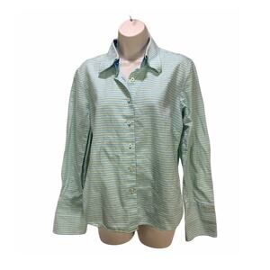 Tommy Hilfiger Womens Button-Down Shirt Size 12 Cotton Long Sleeve Collared